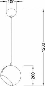 Φωτιστικό Οροφής Μονόφωτο Aca Hosta V36037CH Chrome