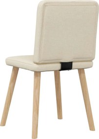vidaXL Καρέκλες Τραπεζαρίας 4 τεμ. Κρεμ Υφασμάτινες