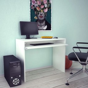 Γραφείο υπολογιστή μελαμίνης Nicolo Megapap χρώμα λευκό 90x46x79εκ. - Μελαμίνη - GP035-0039,2