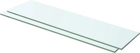 vidaXL Ράφια Πάνελ 2 τεμ. Διάφανα 60 x 12 εκ. Γυάλινα