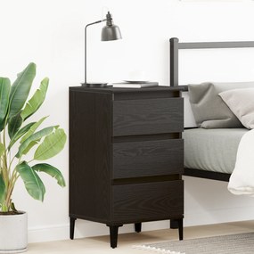 vidaXL Κομοδίνο Μαύρη Δρυς 40x35x70 εκ. Επεξεργασμένο ξύλο