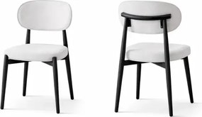 Stewehome Σετ Τραπεζαρίας 6 Ατόμων Polo Λευκό Μαύρο 170x90x75 cm