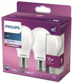 Λάμπα LED Philips Equivalent 75 W E (4000 K) (x2)