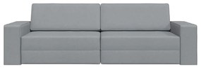vidaXL Καναπέ-Κρεβάτι Ανοιχτό γκρι 245 x 78 x 77 εκ. ύφασμα