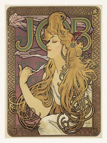 Αναπαραγωγή Job, Cigarette Paper Advert (Vintage Art Nouveau) - Alfons / Alphonse Mucha