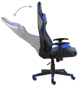 vidaXL Καρέκλα Gaming Περιστρεφόμενη Μπλε PVC