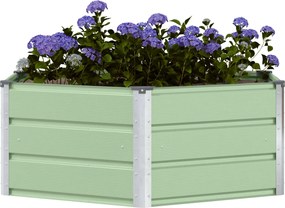 vidaXL Γλάστρα Παστέλ Πράσινο 129 x 129 x 45 cm Ατσάλι