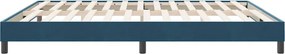 vidaXL Κρεβάτι Boxspring χωρίς Στρώμα Σκούρο Μπλε 180x210 εκ Βελούδινο