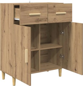 vidaXL Πλαϊνό γραφείο με συρτάρι artisan δρυς 34 x 69.5 x 89 εκ