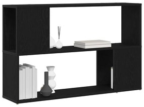 vidaXL Ράφι Βιβλίων Μαύρη Δρυς 100x24x63 εκ. Επεξεργασμένο Ξύλο