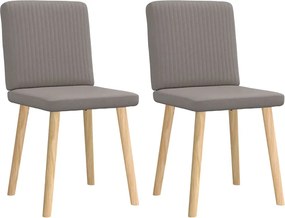 vidaXL Πολυθρόνες Τραπεζαρίας 2 τεμ. Taupe Υφασμάτινες