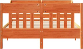 vidaXL Σκελετός Κρεβ. Χωρίς Στρώμα Καφέ Κεριού 160x200 εκ Μασίφ Πεύκο