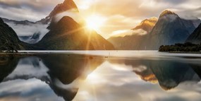 Εικόνα Milford Sound κατά την ανατολή του ηλίου - 100x50