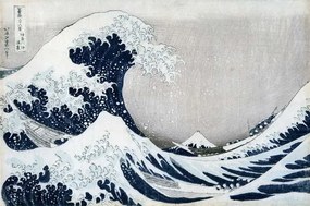 Katsushika Hokusai - Εκτύπωση έργου τέχνης Kacušika Hokusai - Το μεγάλο κύμα έξω από την Καναγκάβα, (40 x 26.7 cm)