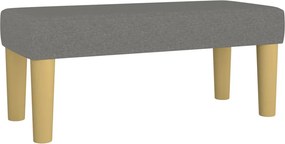 vidaXL Κρεβάτι Boxspring με Στρώμα Σκούρο Γκρι 90x200 εκ. Υφασμάτινο