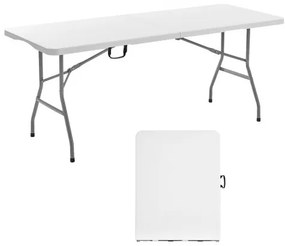 VEVOR 180cm Plastic Folding Table Portable Picnic Table Handle Indoor Outdoor