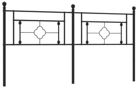 vidaXL Κεφαλάρι Μαύρο 180 εκ. Μεταλλικό