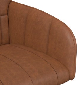 vidaXL Καρέκλες φαγητού 2 pcs Τεχνητό Δέρμα Καφέ 57 x 50 x 85 εκ.