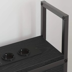 vidaXL Κεφαλάρι Αποθήκης Μαύρη δρυς 75 cm Επεξεργασμένο ξύλο