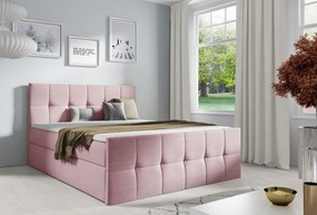 Επενδυμένο κρεβάτι Charlotte-Roz-200 x 200