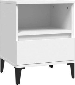 vidaXL Κομοδίνα 2 τεμ. Λευκά 40 x 35 x 50 εκ.