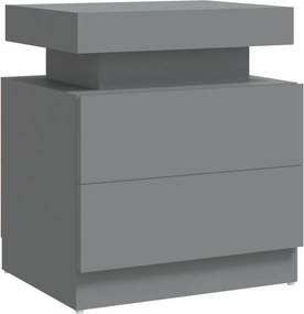 vidaXL Κομοδίνο Γκρι 40 x 35 x 52 εκ. από Επεξ. Ξύλο