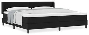 vidaXL Κρεβάτι box spring με στρώμα με στρώμα Μαύρο 200 x 200 cm