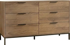 Συρταριέρα Mars Megapap χρώμα καρυδί Ud 140x45x83,5εκ.
