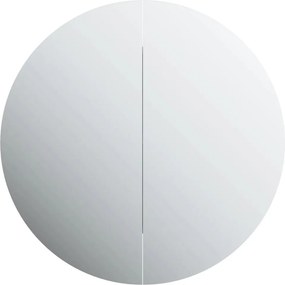 vidaXL Ντουλάπι Μπάνιου με Στρογγυλό Καθρέφτη&amp;LED Λευκό 54x54x17,5 εκ.