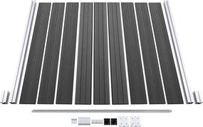 vidaXL Σετ Πάνελ Περίφραξης Μαύρο 353 x 186 εκ. από WPC