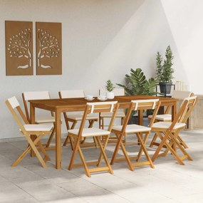vidaXL Καρέκλες εξωτερικής βεράντας 8 pcs Λευκό κρεμ 40 x 53 x 80 εκ