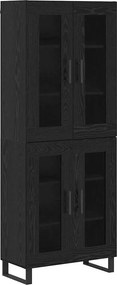 vidaXL Highboard 2 τμχ. Μαύρη Οξυά 69,5 x 34 x 180 εκ.