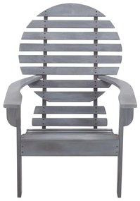 Καρέκλα Adirondack Γκρι από Μασίφ Ξύλο Ακακίας - Γκρι