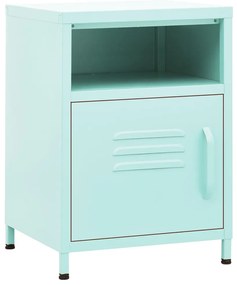vidaXL Κομοδίνα 2 τεμ. Χρώμα Μέντας 35 x 35 x 51 εκ. Ατσάλινα