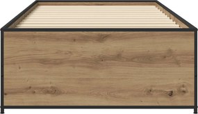 vidaXL Σκελετός Κρεβατιού Artisan Δρυς 80 x 200 cm Επεξεργασμένο Ξύλο