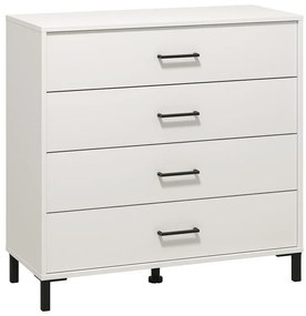 Κομότα - Συρταριέρα Vienne 4F Λευκό 93x40x90 εκ. 93x40x90 εκ.