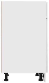 Ντουλάπι με Συρτάρι Γυαλιστερό Λευκό 50x46x81,5 εκ. Μοριοσανίδα - Λευκό