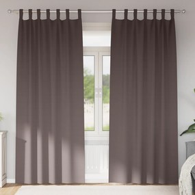 vidaXL Κουρτίνες 2 pcs Σκούρο καφέ Σκούρο καφέ 245 x 140 εκ.
