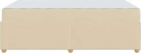 vidaXL Σκελετός Κρεβατιού με στρώμα Κρεμ 120 x 200 cm ύφασμα