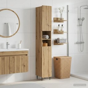 vidaXL Ντουλάπι Μπάνιου με Ανοιχτό Ράφι ZWOLLE Artisan Δρυς