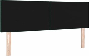 vidaXL LED κεφαλάρι Σκούρο Πράσινο 144 cm Τεχνητό Δέρμα