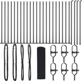 vidaXL Στύλος Περιφράξεων Γκρι 100 x 0,8 μ (19 x 19 mm πλέγμα)