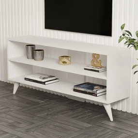 Σύνθετο σαλονιού Prestige pakoworld σε λευκή απόχρωση 120x29,6x50εκ