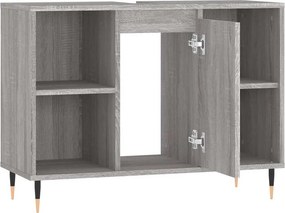 vidaXL Ντουλάπι Μπάνιου Γκρι Sonoma 80 x 33 x 60 εκ. από Επεξεργ. Ξύλο