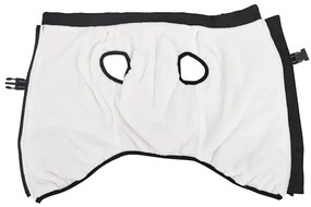 vidaXL Μπουφάν Σκύλου με ιμάντα Μαύρο 6XL Φλις και Πολυεστέρας