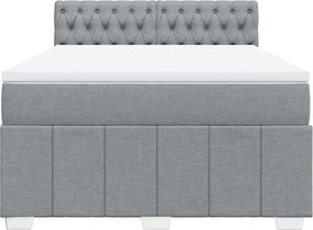 vidaXL Κρεβάτι Boxspring με Στρώμα Αν. Πράσινο 160x200εκ Υφασμάτινο