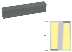 Wall Washer REC LED 3000Κ IP65 Στεγανό 14W GK 40-900068 Ανθρακί