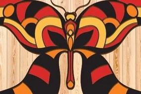 Intra απο ξύλο plywood 3mm-4mm πάχος Butterfly , Τέχνη διακόσμησης τοίχου Δίασταση 30x20 cm INTRAFABR-36954701