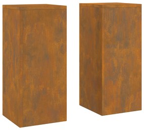 vidaXL Σταντ Φυτών Εξωτερικού Χώρου Στήλη 2 τμχ 24x24x55 εκ Γλάστρα από Καιρό
