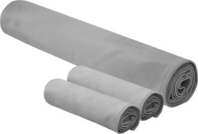 vidaXL Σύνολο πετσέτας αθλητισμού 3 pcs Σκούρο Γκρι